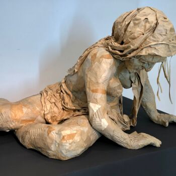 Sculpture titled "Sculpture exposée à…" by Didier Mori, Original Artwork, Cardboard