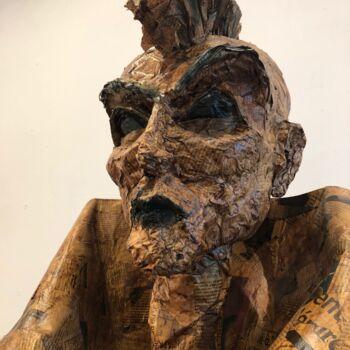 Sculpture intitulée "L'homme" par Didier Mori, Œuvre d'art originale, Papier
