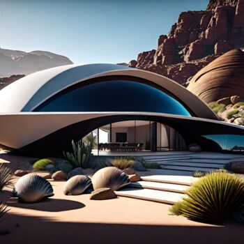 Digital Arts titled "Shell House in a se…" by Didier Pistol, Original Artwork, AI generated image