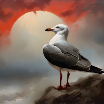 Arts numériques intitulée "Le Fier Oiseau" par Didier Pistol, Œuvre d'art originale, Image générée par l'IA