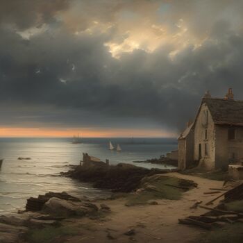 Digital Arts titled "A Summer Storm" by Didier Pistol, Original Artwork, AI generated image