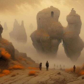 Arts numériques intitulée "Dans le brouillard" par Didier Pistol, Œuvre d'art originale, Image générée par l'IA