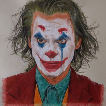 Painting titled "Joker - Joaquin Pho…" by Didier Plouviez, Original Artwork, Watercolor