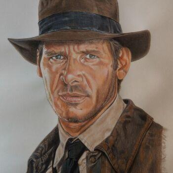 Pintura intitulada "Indiana Jones and T…" por Didier Plouviez, Obras de arte originais, Aquarela
