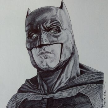 Dessin intitulée "Batman - Ben Afflec…" par Didier Plouviez, Œuvre d'art originale, Stylo à bille