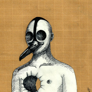 Desenho intitulada "bird-2-jpeg.jpg" por Didier Saurel, Obras de arte originais
