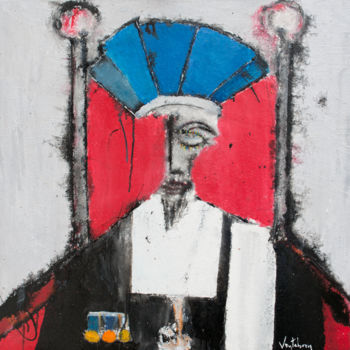 Peinture intitulée "Prince noir" par Ventabren, Œuvre d'art originale, Huile