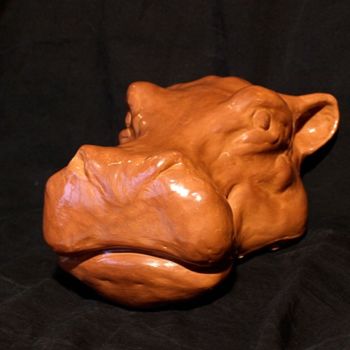 Sculpture titled "Hippopotame" by Didier Cayet, Original Artwork
