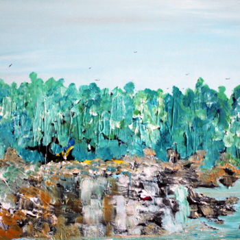 Painting titled "paysage.jpg" by Didier Duclos, Original Artwork, Acrylic