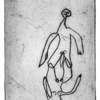 Gravures & estampes intitulée "toi et moi" par Didier Hamey, Œuvre d'art originale, Gravure