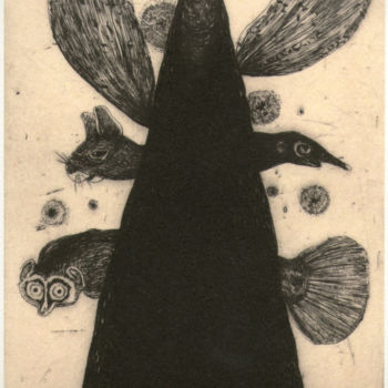 Printmaking titled "Fûri" by Didier Hamey, Original Artwork, Engraving