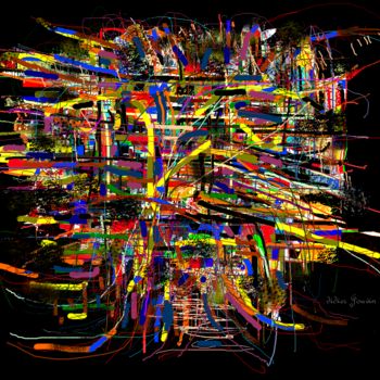 Digital Arts titled ""Circulation noctur…" by Didier Jouvin, Original Artwork, Digital Painting