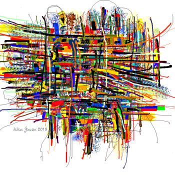 Цифровое искусство под названием ""Fleurs des prés"" - Didier Jouvin, Подлинное произведение искусства, Цифровая живопись