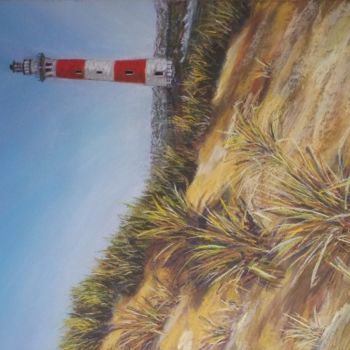 Painting titled "Le Phare" by Didier Piquard, Original Artwork, Pastel
