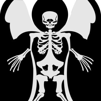 Digitale Kunst getiteld "Skeleton" door Didi Le Lapin, Origineel Kunstwerk, Digitaal Schilderwerk
