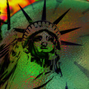Digital Arts titled "New York Liberty in…" by Christophe Didillon, Original Artwork, Collages