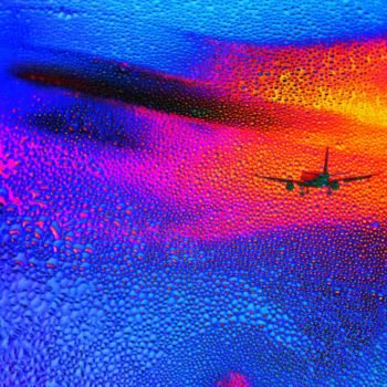 Artes digitais intitulada "Airplane in the sky…" por Christophe Didillon, Obras de arte originais, Foto Montagem