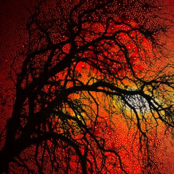 Arts numériques intitulée "Sunset Tree (Christ…" par Christophe Didillon, Œuvre d'art originale, Photo montage