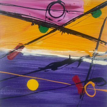 Peinture intitulée "color of the sky" par Didou, Œuvre d'art originale, Acrylique Monté sur Châssis en bois