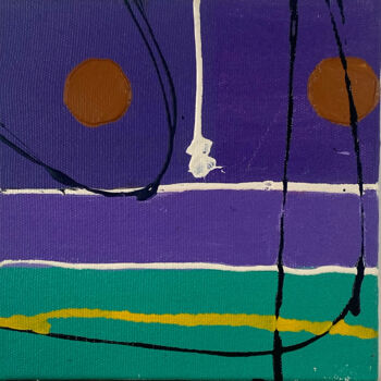 Pintura titulada "purple horizon" por Didou, Obra de arte original, Acrílico Montado en Bastidor de camilla de madera