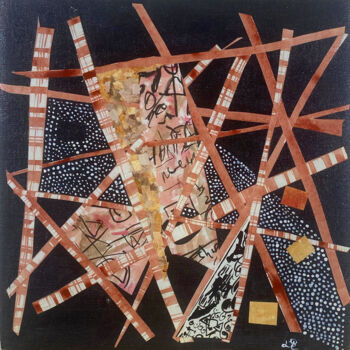 Ζωγραφική με τίτλο "path on the web" από Didou, Αυθεντικά έργα τέχνης, Ακρυλικό Τοποθετήθηκε στο Ξύλινο πάνελ