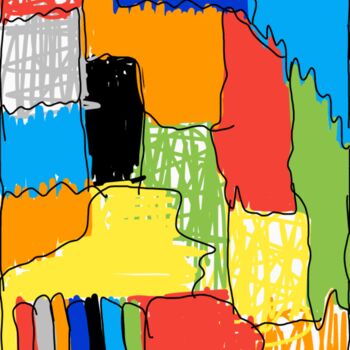 Digital Arts titled "Colored patchwork." by Diego Calvo García, Original Artwork, 2D Digital Work