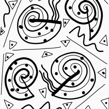 Digital Arts titled "Fossil snails." by Diego Calvo García, Original Artwork, 2D Digital Work