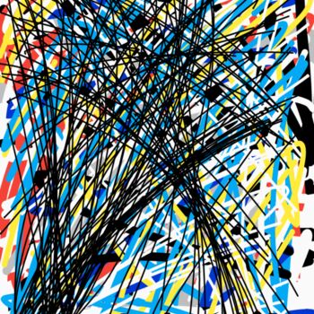 Digital Arts titled "Fireworks over bamb…" by Diego Calvo García, Original Artwork, 2D Digital Work