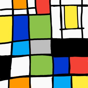 "Almost a Mondrian." başlıklı Dijital Sanat Diego Calvo García tarafından, Orijinal sanat, 2D Dijital Çalışma