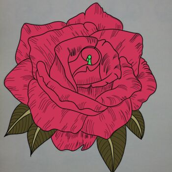 Digitale Kunst mit dem Titel "Rose." von Diego Calvo García, Original-Kunstwerk, 2D digitale Arbeit