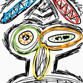 Arts numériques intitulée "Macaque." par Diego Calvo García, Œuvre d'art originale, Travail numérique 2D