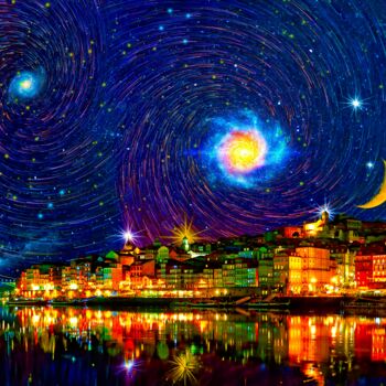 Photography titled "Starry Port" by Diego Stamato, Original Artwork, Digital Photography