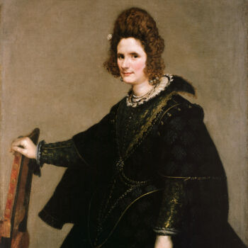 Malerei mit dem Titel "Portrait of a Lady" von Diego Velázquez, Original-Kunstwerk, Öl