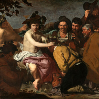 Malerei mit dem Titel "The Triumph of Bacc…" von Diego Velázquez, Original-Kunstwerk, Öl