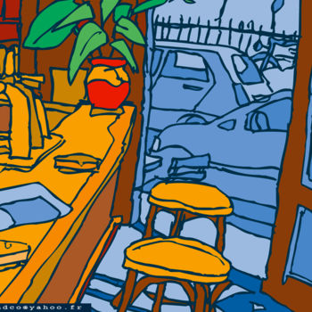 Рисунок под названием "Montmartre3.jpeg" - Diego, Подлинное произведение искусства