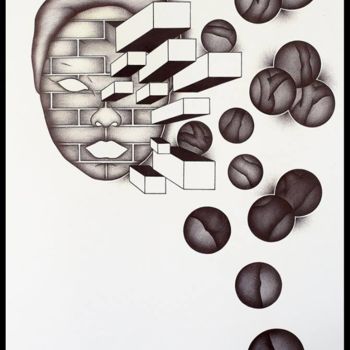 「¨Agente Naranja¨」というタイトルの描画 Diego Del Barrioによって, オリジナルのアートワーク, ボールペン