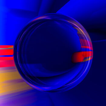 Digital Arts titled "Uranos" by Dieter Hanf, Original Artwork, 2D Digital Work Mounted on Plexiglass