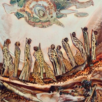 Pittura intitolato "Prozession der Sche…" da Dieter Stockmann, Opera d'arte originale, Collages