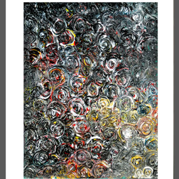 Peinture intitulée "busy-crowd-40-x-50-…" par Dieter, Œuvre d'art originale, Autre