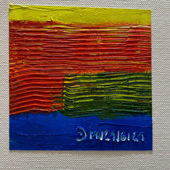 Malerei mit dem Titel "Quadrata Nr.10 | Or…" von Dietmar Meinhardt (MeinhardtART), Original-Kunstwerk, Öl Auf Karton montiert