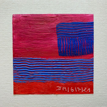 Malerei mit dem Titel "Quadrata Nr.15 | Or…" von Dietmar Meinhardt (MeinhardtART), Original-Kunstwerk, Öl Auf Karton montiert