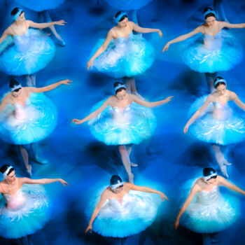 Photography titled "Swan Lake Ballet" by Dietmar Scherf, Original Artwork, Digital Photography Mounted on Aluminium
