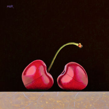 Schilderij getiteld "Cherry Number Four" door Dietrich Moravec, Origineel Kunstwerk, Acryl