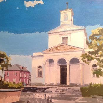 Painting titled ""La Cathédrale " de…" by Francis Diez, Original Artwork, Oil