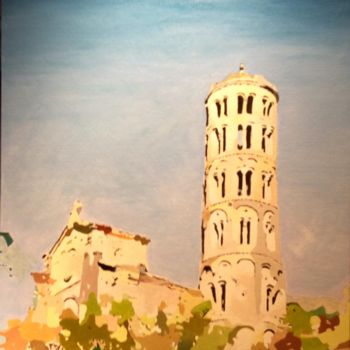 Peinture intitulée "" La Tour Fénestrel…" par Francis Diez, Œuvre d'art originale, Huile