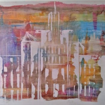 Painting titled "City's" by Christophe Gaspard, Original Artwork, Acrylic