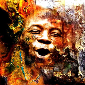 Arte digitale intitolato "Le rire de l'espéra…" da Dikwe Tchobwe Tupak, Opera d'arte originale, Pittura digitale