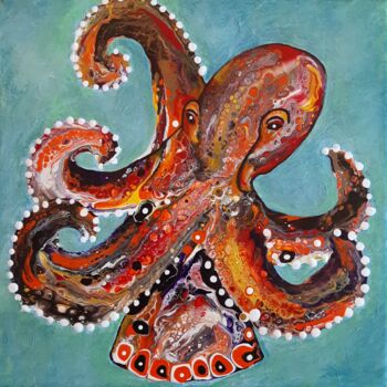 Painting titled "Polypus" by Dilameart, Original Artwork, Acrylic