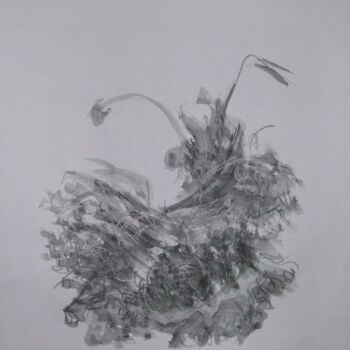 Рисунок под названием "DESEN 4" - Dilara Gürler  Sahin, Подлинное произведение искусства, Древесный уголь