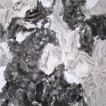 Рисунок под названием "PARÇA-BÜTÜN 12" - Dilara Gürler  Sahin, Подлинное произведение искусства, Древесный уголь